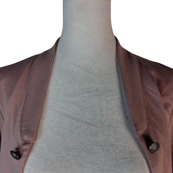 Dusty Rose Pink Fashion Jacket Ruffles Feminine Romantic Girly Military Style - Picture 8 of 9